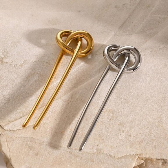 Vintage French Silver Hairpins Elegant Metal Hair Accessories for Updos main image 8